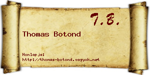 Thomas Botond névjegykártya
